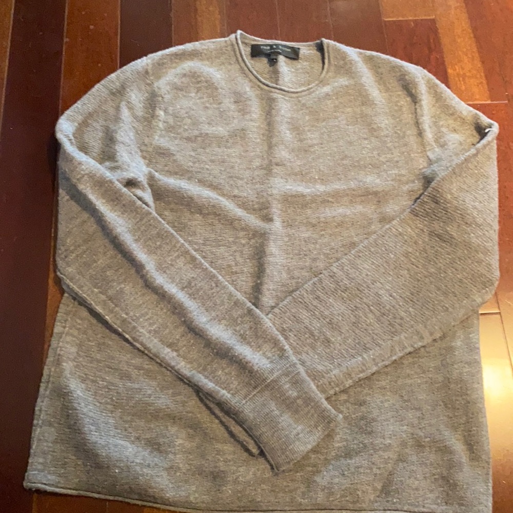 Rag & Bone 100% Wool Gray Sweater Small